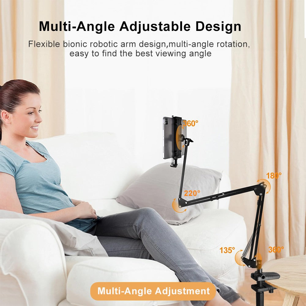 Suporte para tablet para cama, suporte giratório para telefone para 4-12.9 "ipa