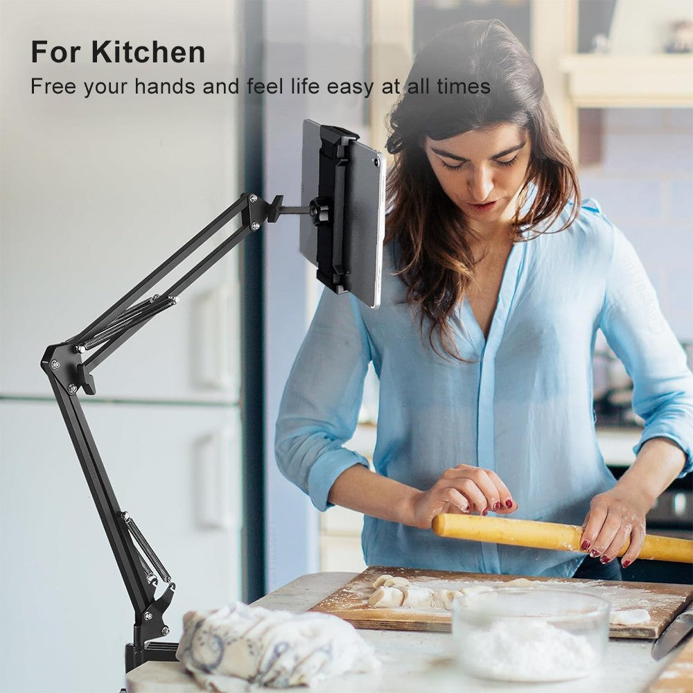 Suporte para tablet para cama, suporte giratório para telefone para 4-12.9 "ipa