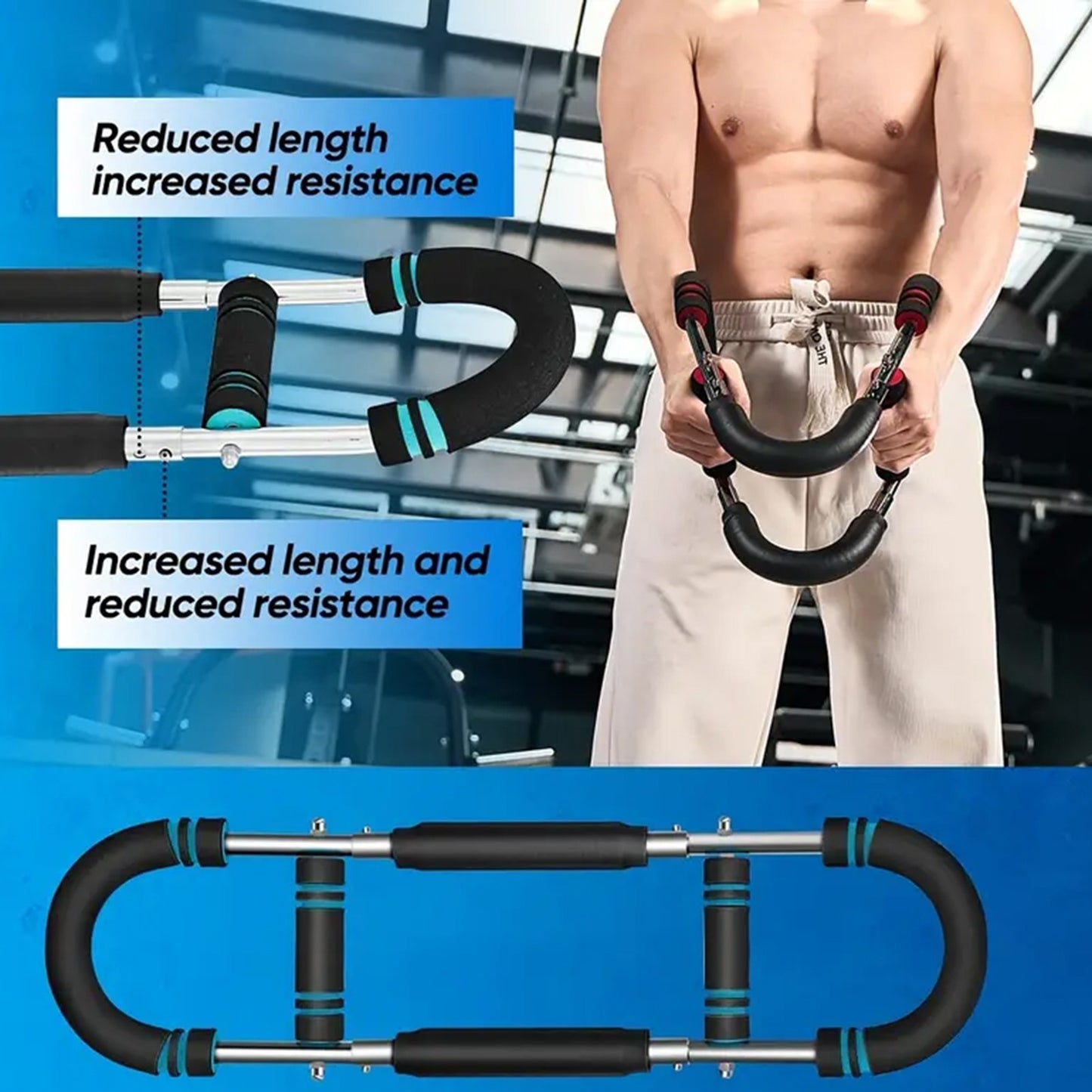U forma de mão pinça fortalezas twister braço trainer power twister barra equ