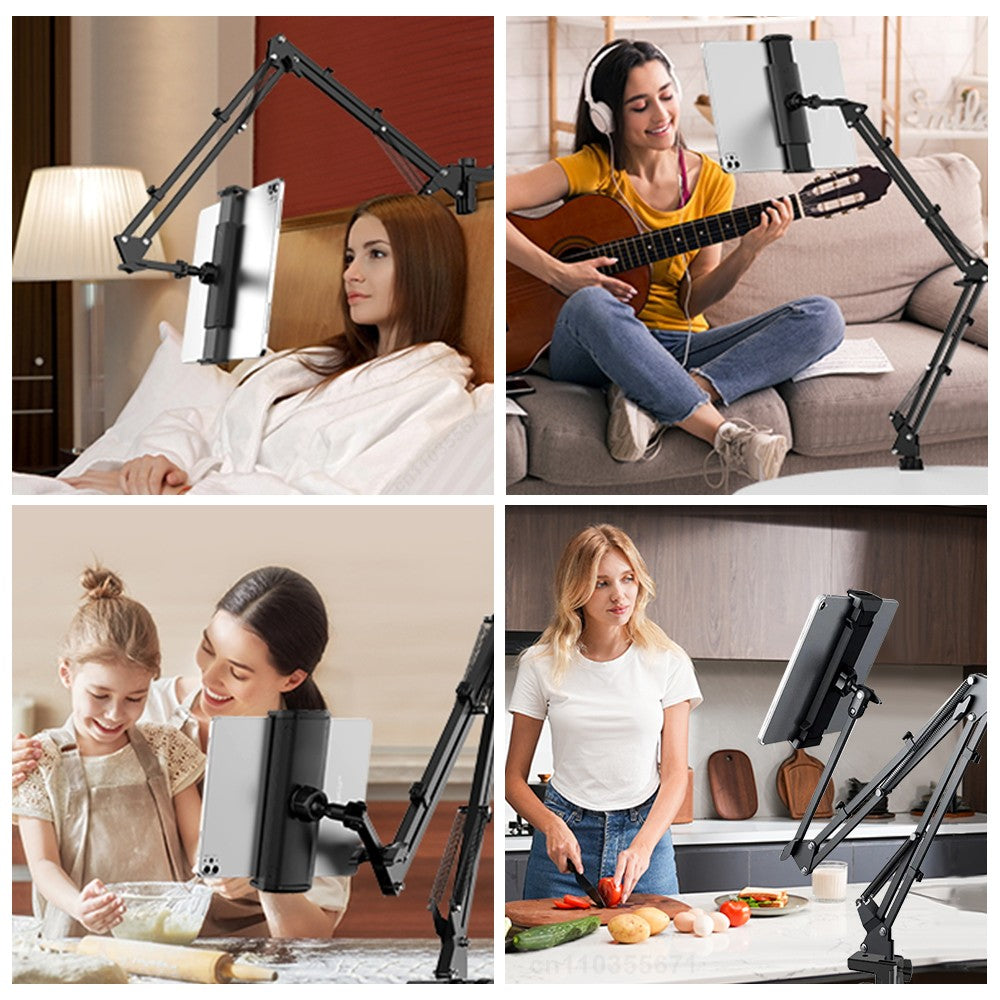 Suporte para tablet para cama, suporte giratório para telefone para 4-12.9 "ipa