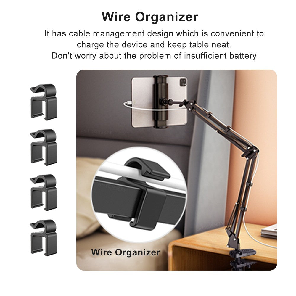 Suporte para tablet para cama, suporte giratório para telefone para 4-12.9 "ipa