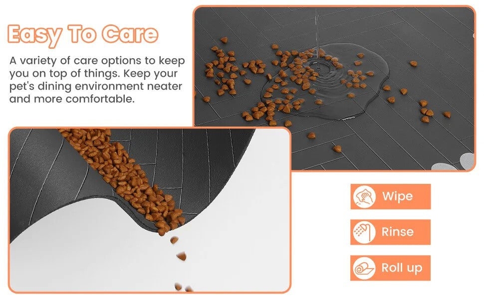 Tapete de alimentação para animais de estimação absorvente