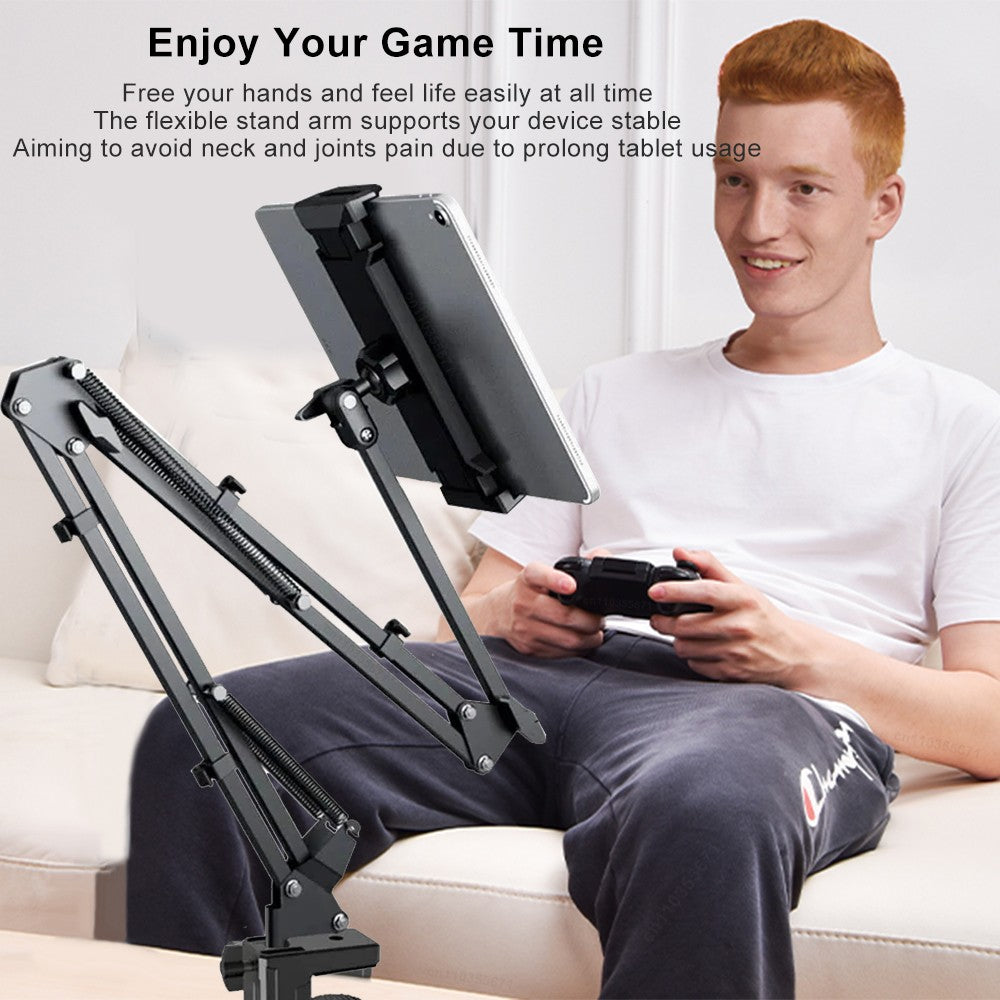 Suporte para tablet para cama, suporte giratório para telefone para 4-12.9 "ipa